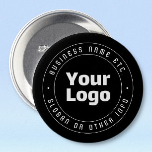 Ihr Logo und bearbeitbarer Textbaustein Schwarz Button