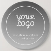 Ihr Logo und bearbeiteter Text | Dark Gray Ombre Button (Vorderseite)