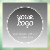 Ihr Logo und bearbeiteter Text | Dunkelgrau Gradie Fensteraufkleber (Blatt 3)