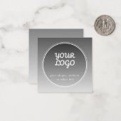 Ihr Logo und bearbeiteter Text | Dunkelgrau Gradie Mitteilungskarte (Vorderseite/Rückseite Beispiel)