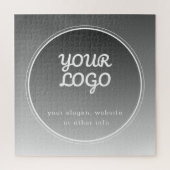 Ihr Logo und bearbeiteter Text | Dunkelgrau Gradie Puzzle (Vertikal)