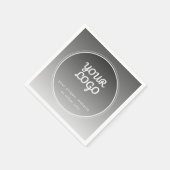 Ihr Logo und bearbeiteter Text | Dunkelgrau Gradie Serviette (Ecke)