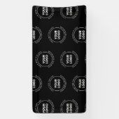 Ihr Logo und bearbeiteter Text | Wiederholmuster Banner (Vertikal)