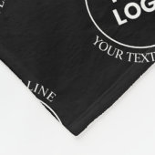 Ihr Logo und bearbeiteter Text | Wiederholmuster Fleecedecke (Ecke)