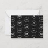 Ihr Logo und bearbeiteter Text | Wiederholmuster Mitteilungskarte (Vorderseite)