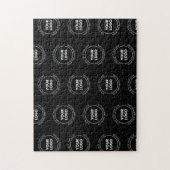 Ihr Logo und bearbeiteter Text | Wiederholmuster Puzzle (Vertikal)