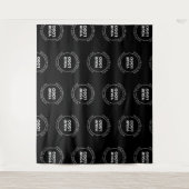 Ihr Logo und bearbeiteter Text | Wiederholmuster Wandteppich (Vorderseite)