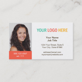 Ihr Logo und berufliche Firma Foto Headshot Visitenkarte