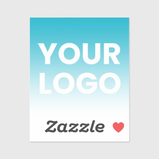 Ihr Logo und die bearbeitbare Hintergrundfarbe Aufkleber (Blatt)