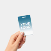 Ihr Logo und die bearbeitbare Hintergrundfarbe Ausweis (Handheld)