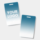 Ihr Logo und die bearbeitbare Hintergrundfarbe Ausweis (Vorder- & Rückseite)