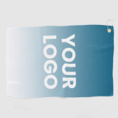 Ihr Logo und die bearbeitbare Hintergrundfarbe Golfhandtuch (Horizontal)