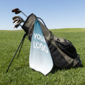 Ihr Logo und die bearbeitbare Hintergrundfarbe Golfhandtuch (Gras)