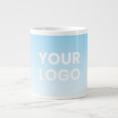 Ihr Logo und die bearbeitbare Hintergrundfarbe Jumbo-Tasse (Vorderseite)