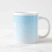 Ihr Logo und die bearbeitbare Hintergrundfarbe Jumbo-Tasse (Rechts)