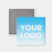 Ihr Logo und die bearbeitbare Hintergrundfarbe Magnet (Vorderseite/Rückseite)