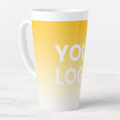 Ihr Logo und die bearbeitbare Hintergrundfarbe Milchtasse (Linke Ecke)