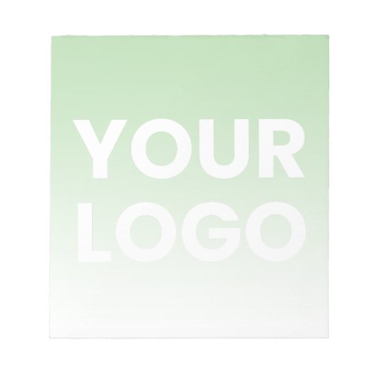 Ihr Logo und die bearbeitbare Hintergrundfarbe Notizblock (Vorderseite)