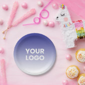 Ihr Logo und die bearbeitbare Hintergrundfarbe Pappteller (Party)