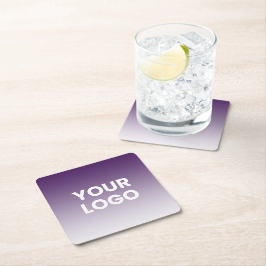 Ihr Logo und die bearbeitbare Hintergrundfarbe Rechteckiger Pappuntersetzer (Vor Ort)