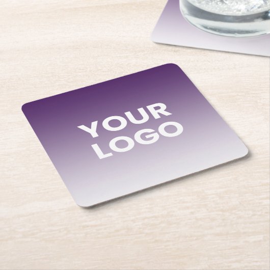 Ihr Logo und die bearbeitbare Hintergrundfarbe Rechteckiger Pappuntersetzer (angewinkelt)