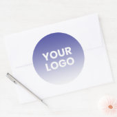 Ihr Logo und die bearbeitbare Hintergrundfarbe Runder Aufkleber (Umschlag)