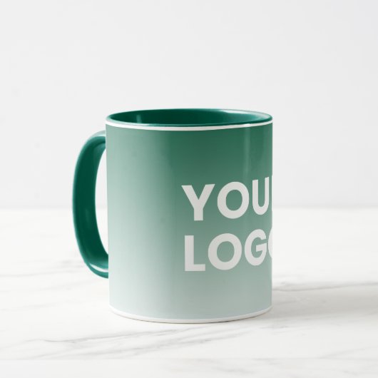 Ihr Logo und die bearbeitbare Hintergrundfarbe Tasse (Vorderseite Links)