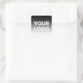 Ihr Logo und die moderne Farbskala Quadratischer Aufkleber (Tasche)