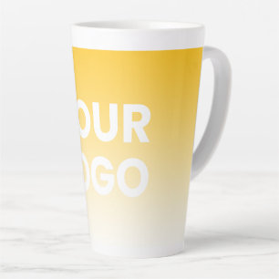 Ihr Logo und editierbarer Hintergrundfarbenverlauf Milchtasse