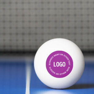 Ihr Logo und Ihr anpassbarer Text Lila Violett Tischtennisball