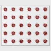 Ihr Logo und Ihr anpassbarer Text | Tiefe Rot/DIY- Geschenkpapier (Flach)