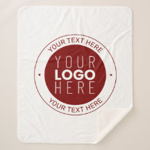 Ihr Logo und Ihr anpassbarer Text | Tiefe Rot/DIY-