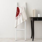 Ihr Logo und Ihr anpassbarer Text | Tiefe Rot/DIY- Sherpadecke (Beispiel)