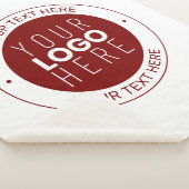 Ihr Logo und Ihr anpassbarer Text | Tiefe Rot/DIY- Sherpadecke (3/4)