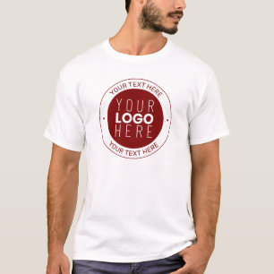 Ihr Logo und Ihr anpassbarer Text   Tiefe Rot/DIY- T-Shirt