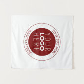 Ihr Logo und Ihr anpassbarer Text | Tiefe Rot/DIY- Wandteppich (Vorderseite (Horizontal))