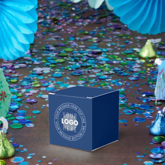 Ihr Logo und Ihr benutzerdefinierbarer Circle Text Geschenkschachtel (Party)