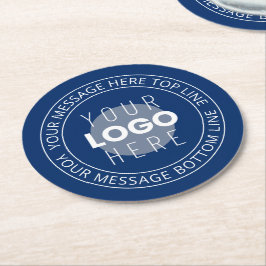 Ihr Logo und Ihr benutzerdefinierbarer Circle Text Runder Pappuntersetzer