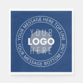 Ihr Logo und Ihr benutzerdefinierbarer Circle Text Serviette (Vorderseite)