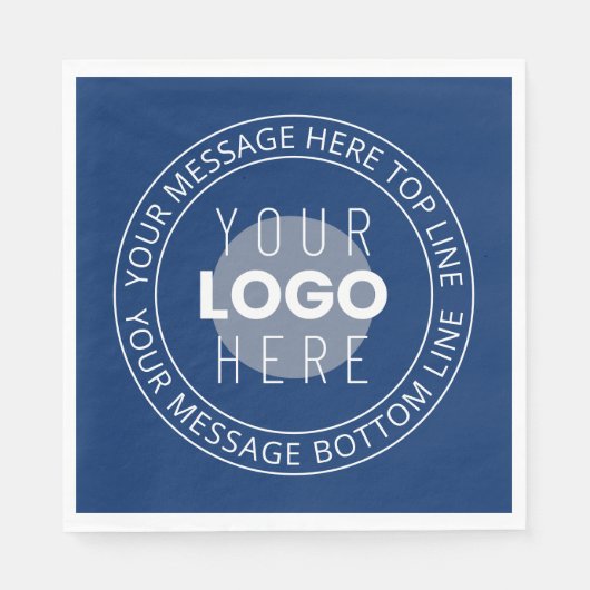 Ihr Logo und Ihr benutzerdefinierbarer Circle Text Serviette (Vorderseite)