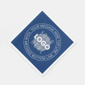 Ihr Logo und Ihr benutzerdefinierbarer Circle Text Serviette (Ecke)