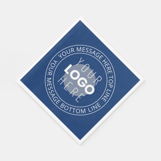 Ihr Logo und Ihr benutzerdefinierbarer Circle Text Serviette (Ecke)