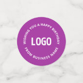 Ihr Logo und Ihr benutzerdefinierter Text | Herzli Konfetti (Klein Vorderseite)