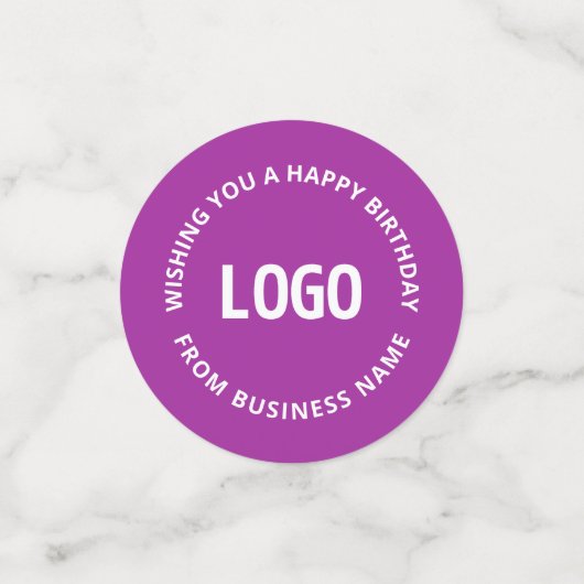 Ihr Logo und Ihr benutzerdefinierter Text | Herzli Konfetti (Klein Vorderseite)