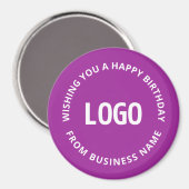 Ihr Logo und Ihr benutzerdefinierter Text | Herzli Magnet (Vorderseite/Rückseite)