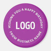 Ihr Logo und Ihr benutzerdefinierter Text | Herzli Magnet (Vorne)