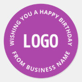 Ihr Logo und Ihr benutzerdefinierter Text | Herzli Runder Aufkleber (Vorderseite)