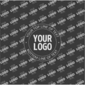 Ihr Logo und Ihr benutzerdefinierter Text mit Logo Aufkleber (Vorderseite)