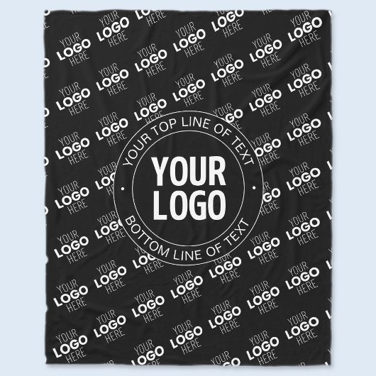 Ihr Logo und Ihr benutzerdefinierter Text mit Logo Fleecedecke