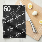 Ihr Logo und Ihr benutzerdefinierter Text mit Logo Geschirrtuch (Viertel Falte)